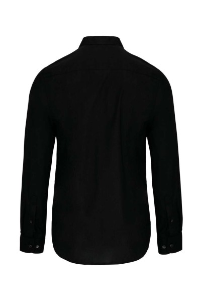 MEN'S LONG-SLEEVED MANDARIN COLLAR SHIRT Fekete 