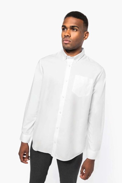 MEN'S LONG-SLEEVED OXFORD SHIRT Fekete 
