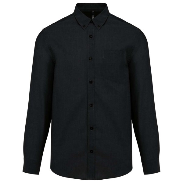 MEN'S LONG-SLEEVED OXFORD SHIRT Fekete 