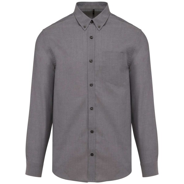 MEN'S LONG-SLEEVED OXFORD SHIRT Szürke 