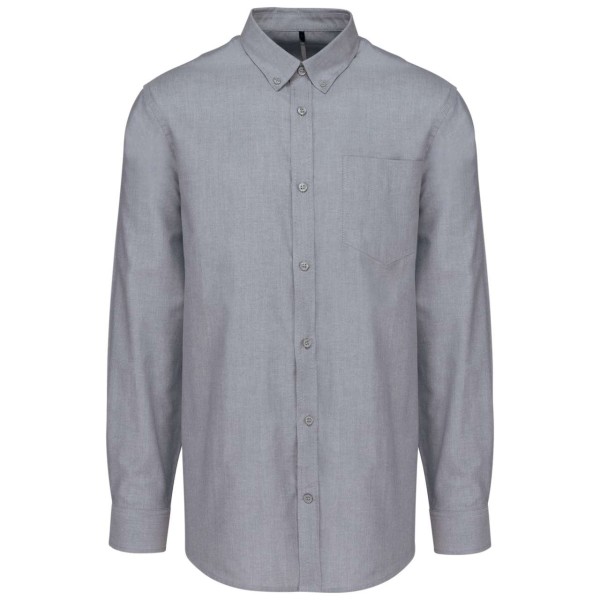 MEN'S LONG-SLEEVED OXFORD SHIRT Szürke 