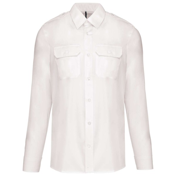 MEN'S LONG-SLEEVED PILOT SHIRT Fehér 
