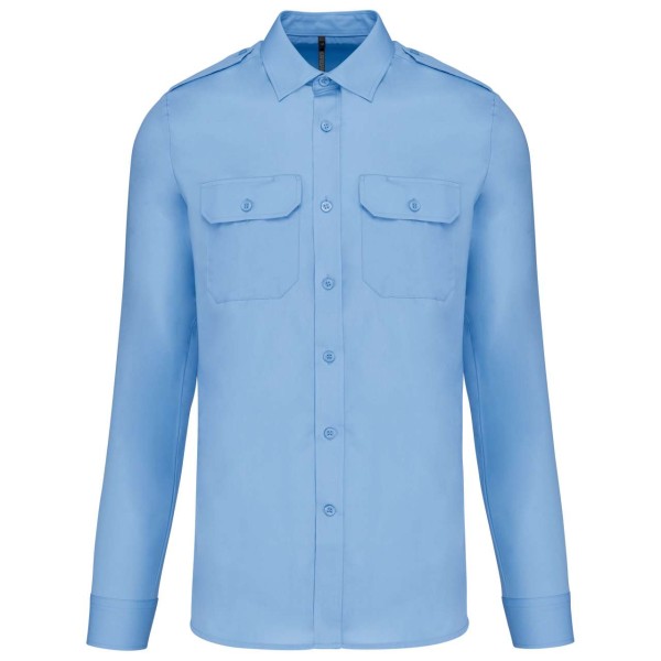 MEN'S LONG-SLEEVED PILOT SHIRT Kék 