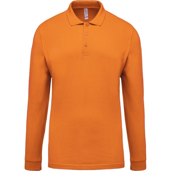 MEN'S LONG-SLEEVED PIQUÉ POLO SHIRT Narancssárga 