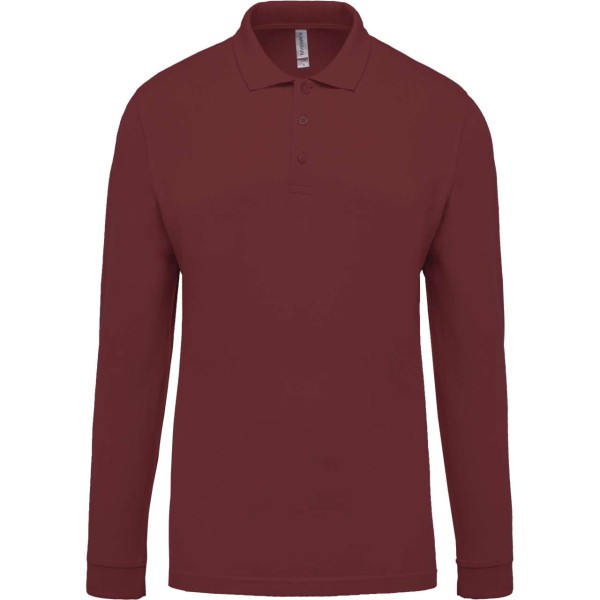 MEN'S LONG-SLEEVED PIQUÉ POLO SHIRT Piros 
