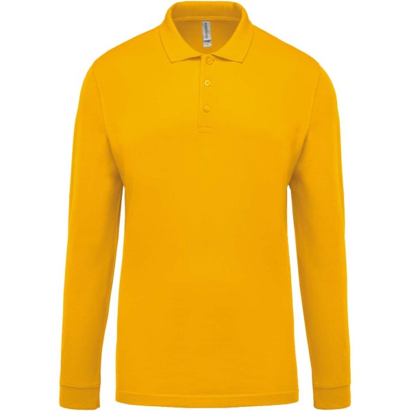 MEN'S LONG-SLEEVED PIQUÉ POLO SHIRT Sárga 