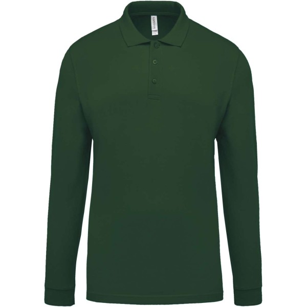 MEN'S LONG-SLEEVED PIQUÉ POLO SHIRT Zöld 