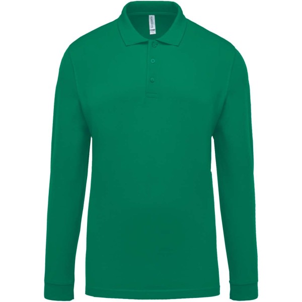 MEN'S LONG-SLEEVED PIQUÉ POLO SHIRT Zöld 