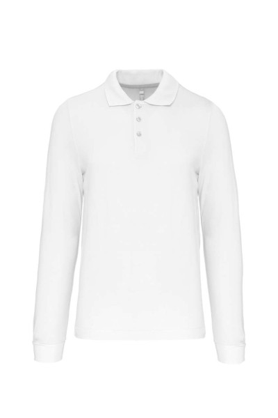 MEN'S LONG-SLEEVED POLO SHIRT Fehér 