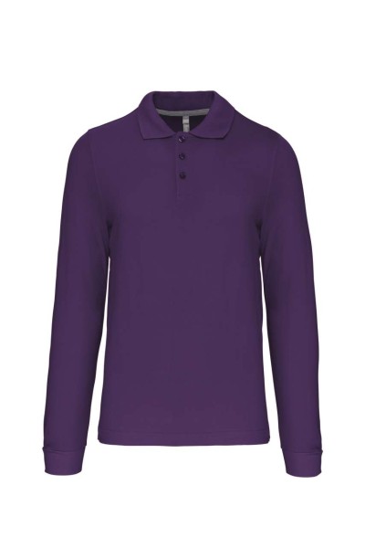 MEN'S LONG-SLEEVED POLO SHIRT Lila 