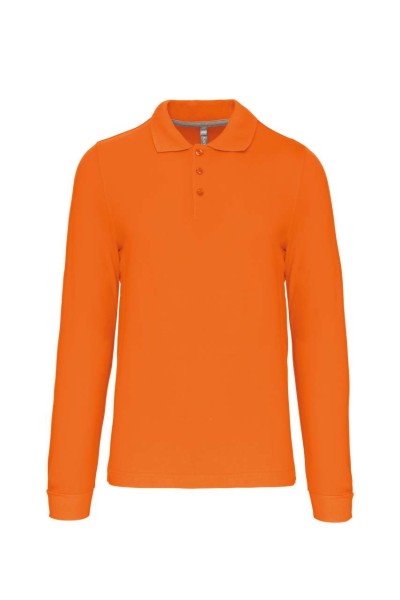 MEN'S LONG-SLEEVED POLO SHIRT Narancssárga 