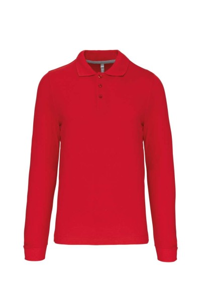 MEN'S LONG-SLEEVED POLO SHIRT Piros 