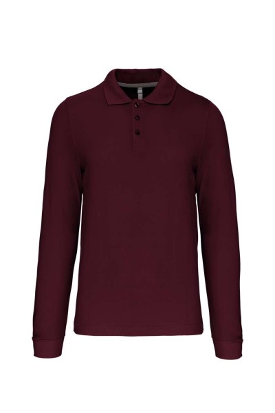 MEN'S LONG-SLEEVED POLO SHIRT Piros 
