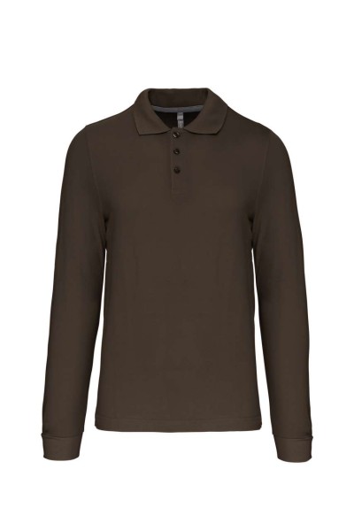 MEN'S LONG-SLEEVED POLO SHIRT Zöld 