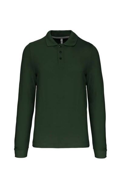 MEN'S LONG-SLEEVED POLO SHIRT Zöld 