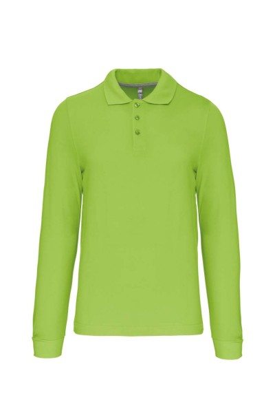 MEN'S LONG-SLEEVED POLO SHIRT Zöld 