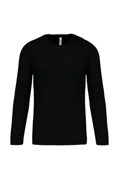 MEN'S LONG-SLEEVED SPORTS T-SHIRT Fekete 