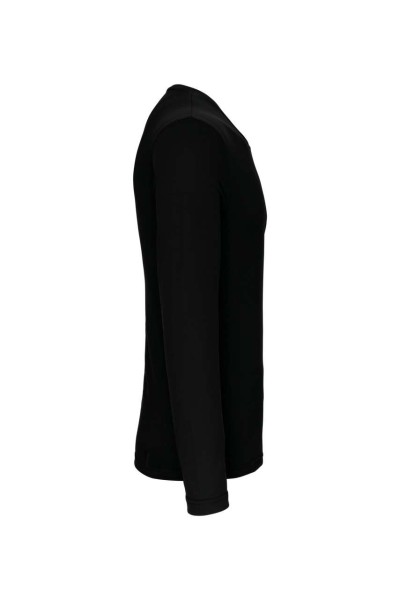 MEN'S LONG-SLEEVED SPORTS T-SHIRT Fekete 