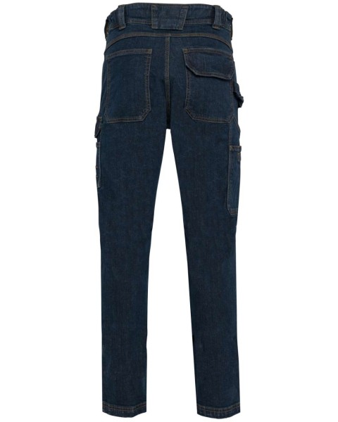 MEN'S MULTIPOCKET DENIM TROUSERS Kék 