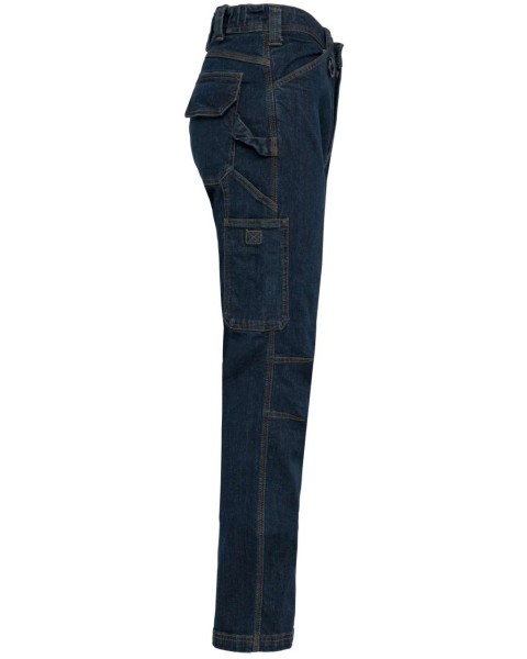 MEN'S MULTIPOCKET DENIM TROUSERS Kék 