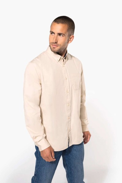 MEN'S NEVADA LONG-SLEEVE COTTON SHIRT Szürke 