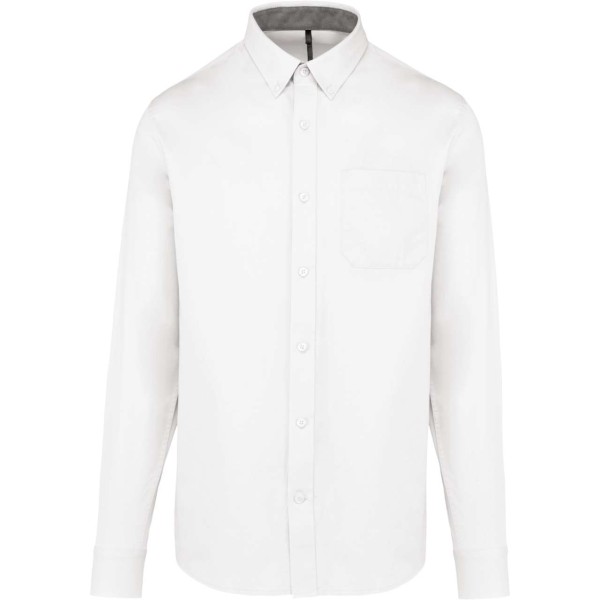 MEN'S NEVADA LONG-SLEEVE COTTON SHIRT Fehér 