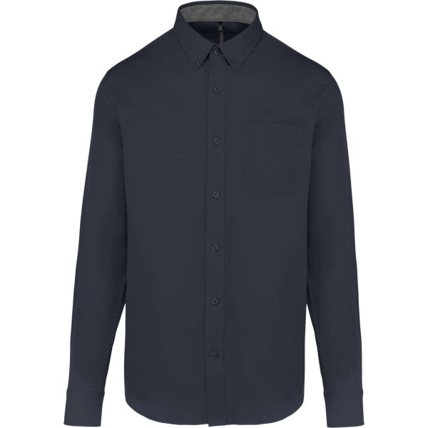 MEN'S NEVADA LONG-SLEEVE COTTON SHIRT Kék 