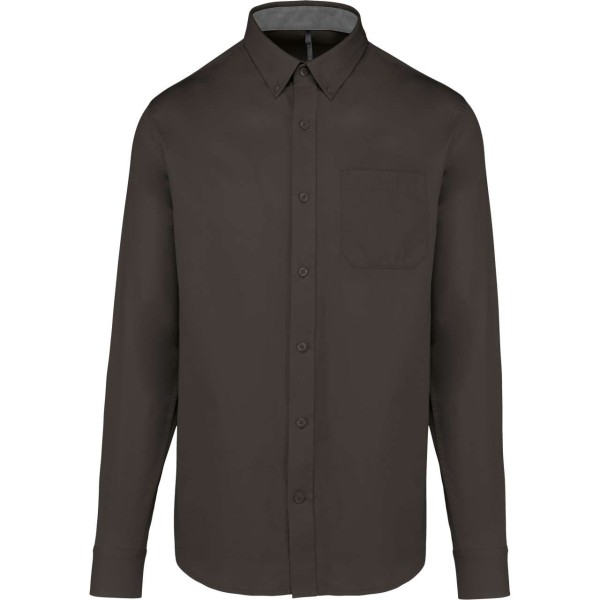 MEN'S NEVADA LONG-SLEEVE COTTON SHIRT Szürke 