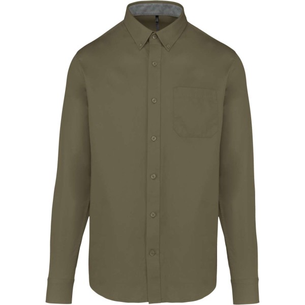 MEN'S NEVADA LONG-SLEEVE COTTON SHIRT Zöld 