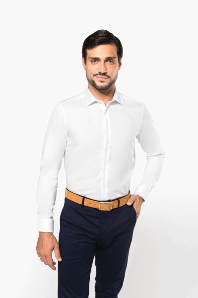 MEN'S PINPOINT OXFORD LONG-SLEEVED SHIRT Kék 
