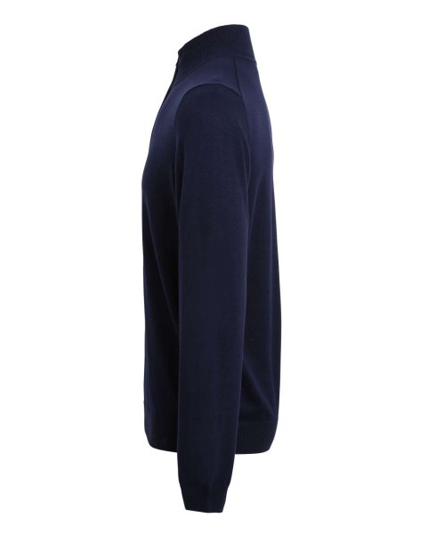 MEN'S QUARTER-ZIP KNITTED SWEATER Kék 
