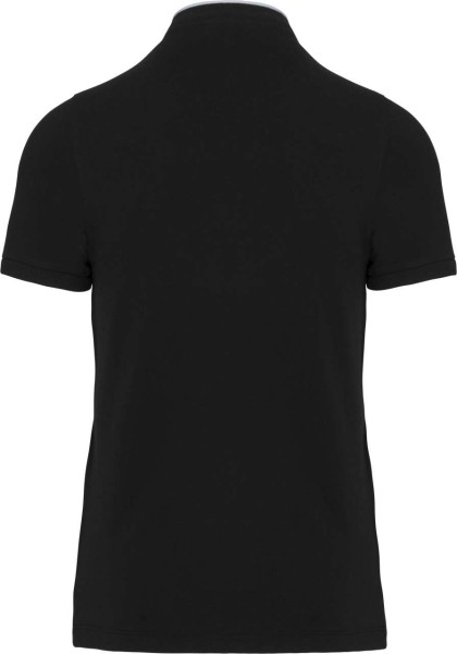 MEN'S SHORT SLEEVE POLO SHIRT WITH MANDARIN COLLAR Fekete 