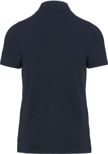MEN'S SHORT SLEEVE POLO SHIRT WITH MANDARIN COLLAR Kék 