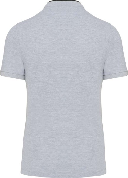 MEN'S SHORT SLEEVE POLO SHIRT WITH MANDARIN COLLAR Szürke 