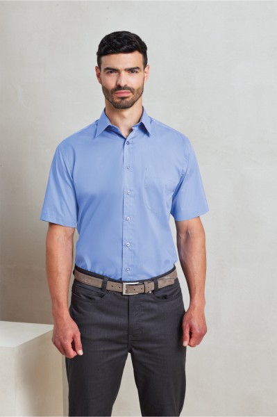 MEN'S SHORT SLEEVE POPLIN SHIRT Fekete 