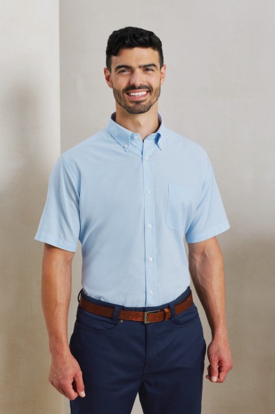 MEN’S SHORT SLEEVE SIGNATURE OXFORD SHIRT Fehér 
