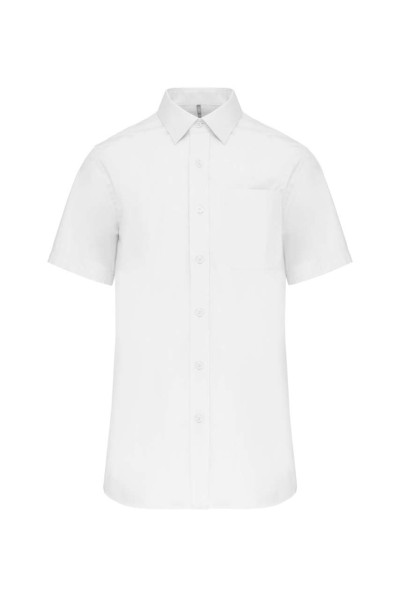 MEN'S SHORT-SLEEVED COTTON POPLIN SHIRT Fehér 