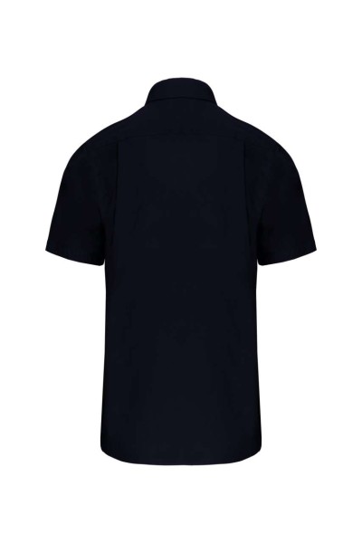 MEN'S SHORT-SLEEVED COTTON POPLIN SHIRT Kék 