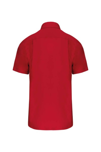MEN'S SHORT-SLEEVED COTTON POPLIN SHIRT Piros 