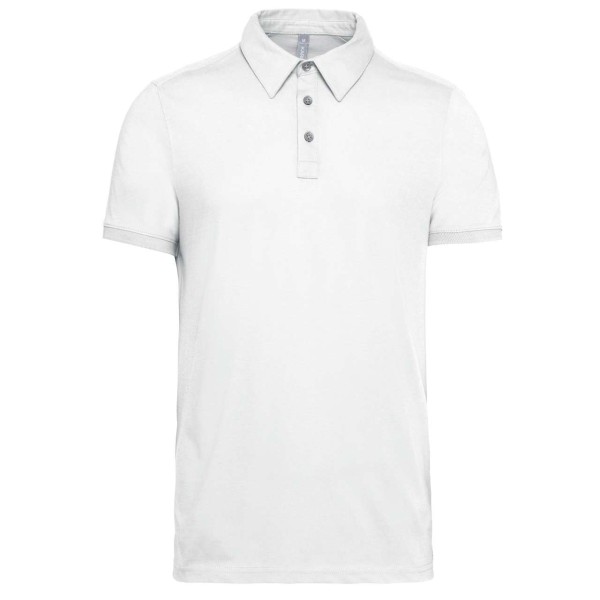 MEN'S SHORT SLEEVED JERSEY POLO SHIRT Fehér 