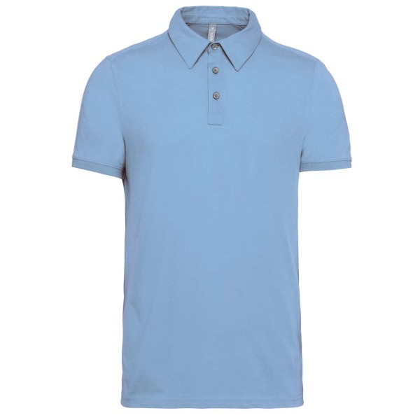 MEN'S SHORT SLEEVED JERSEY POLO SHIRT Kék 