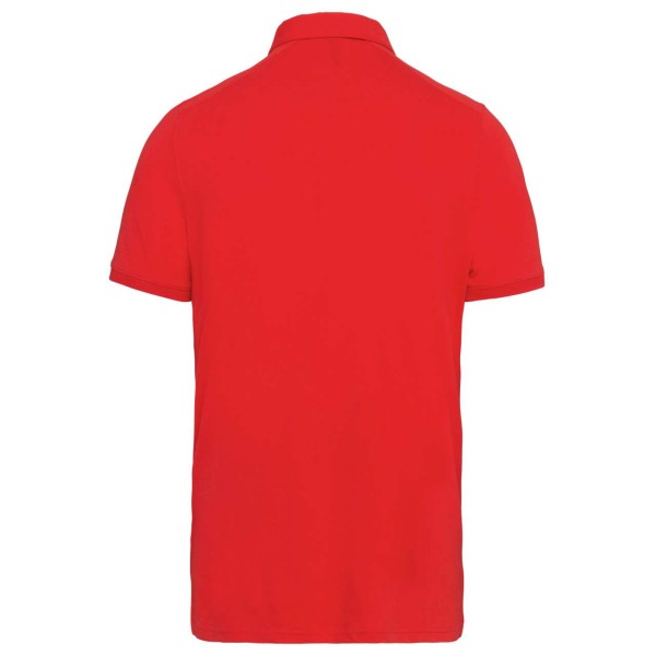 MEN'S SHORT SLEEVED JERSEY POLO SHIRT Piros 