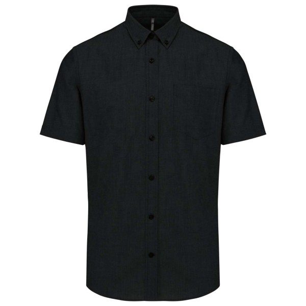 MEN'S SHORT-SLEEVED OXFORD SHIRT Fekete 