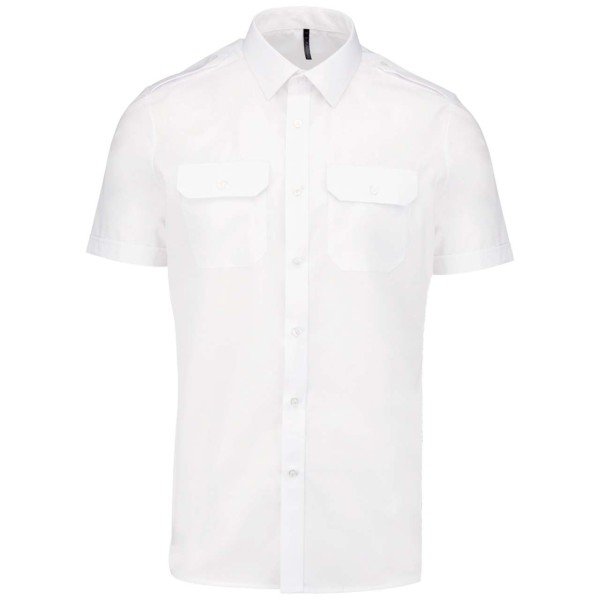 MEN'S SHORT-SLEEVED PILOT SHIRT Fehér 