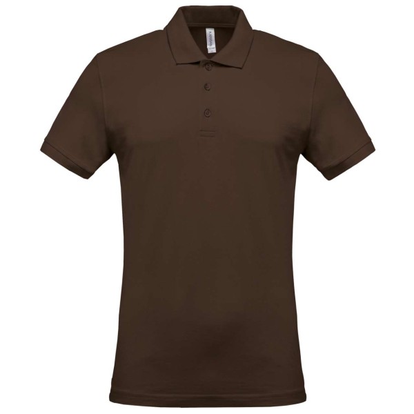 MEN'S SHORT-SLEEVED PIQUÉ POLO SHIRT Barna 