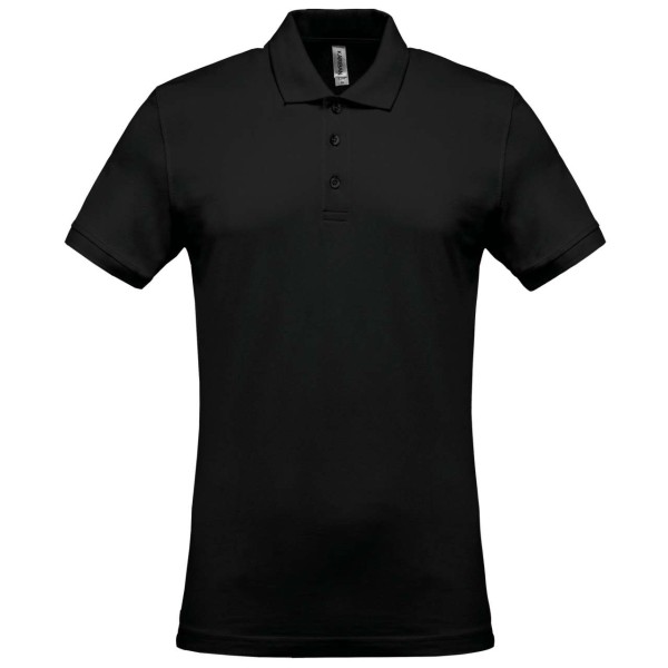 MEN'S SHORT-SLEEVED PIQUÉ POLO SHIRT Fekete 
