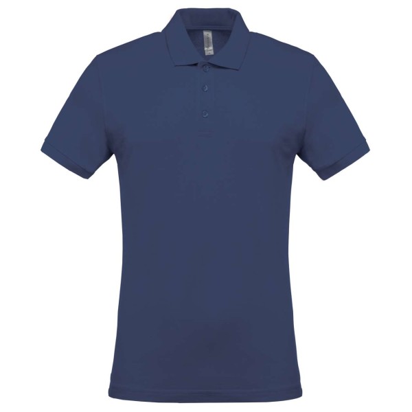 MEN'S SHORT-SLEEVED PIQUÉ POLO SHIRT Kék 