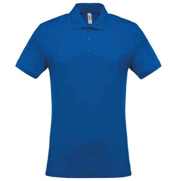 MEN'S SHORT-SLEEVED PIQUÉ POLO SHIRT Kék 