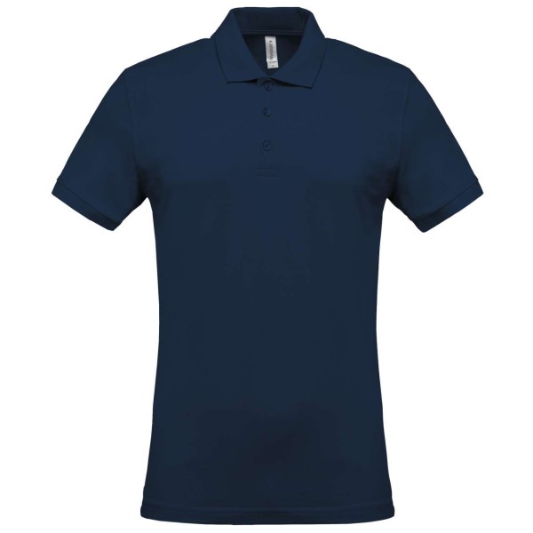 MEN'S SHORT-SLEEVED PIQUÉ POLO SHIRT Kék 