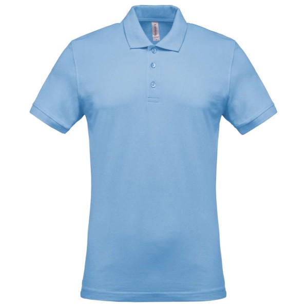 MEN'S SHORT-SLEEVED PIQUÉ POLO SHIRT Kék 